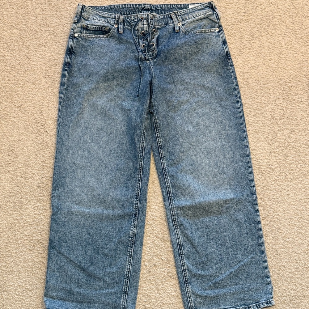 Gap Lace-Up Jeans Size 8